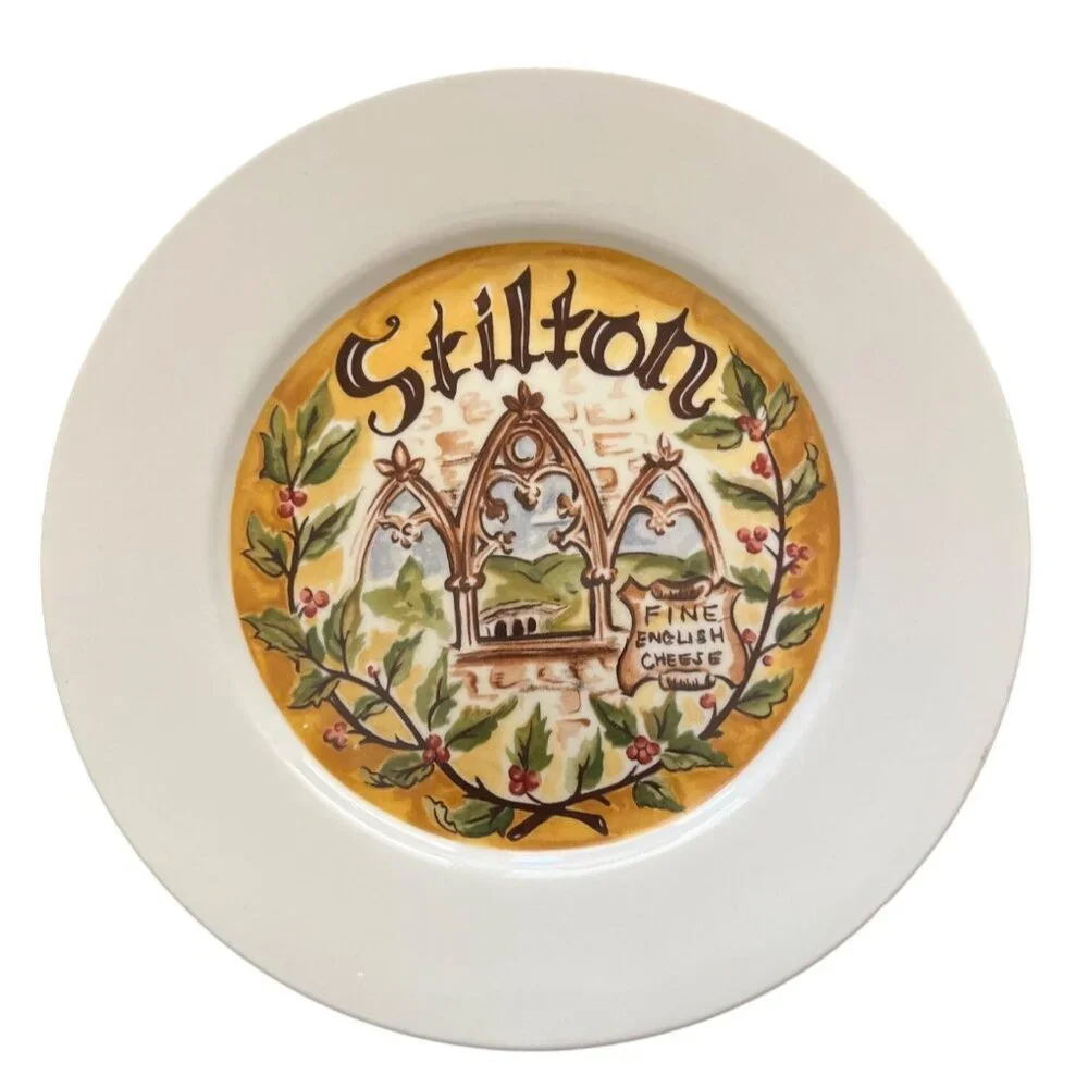 Restoration Hardware Set Of 4 Cheese Plates - Brie Stilton Emmental Parmigiano